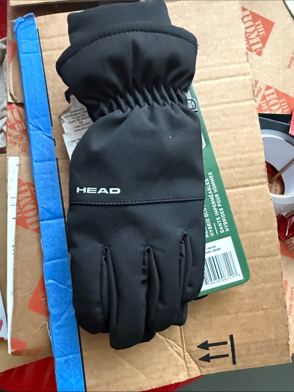 HEAD Black Men's Insulated Winter Gloves